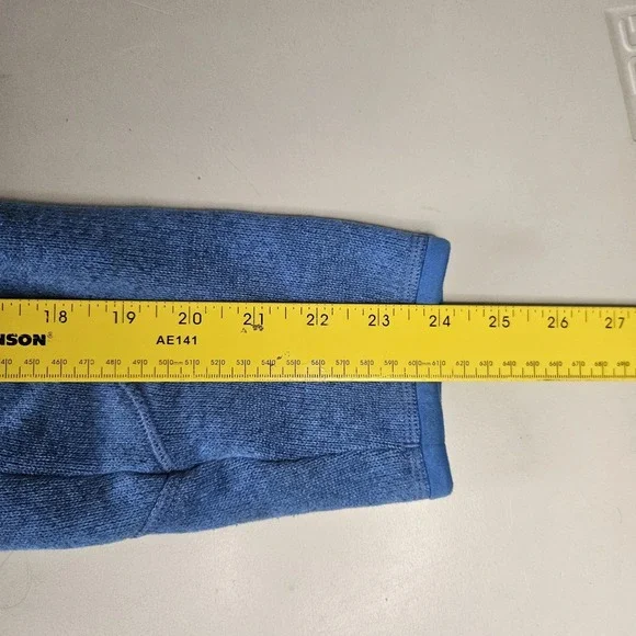 Patagonia Womens Better Sweater Large Fleece Pullover Blue 1/4 Zip - Picture 9 of 11